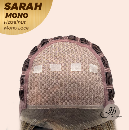 [PRE-ORDER] JBEXTENSION SARAH MONO Full Monofilament Wig 22 Inches Hazelnut Color Full Mono Lace Glueless With Anti-slip Silicone Strips Wig SARAH MONO HAZELNUT【BENDY EAR TABS】 Alexwigs