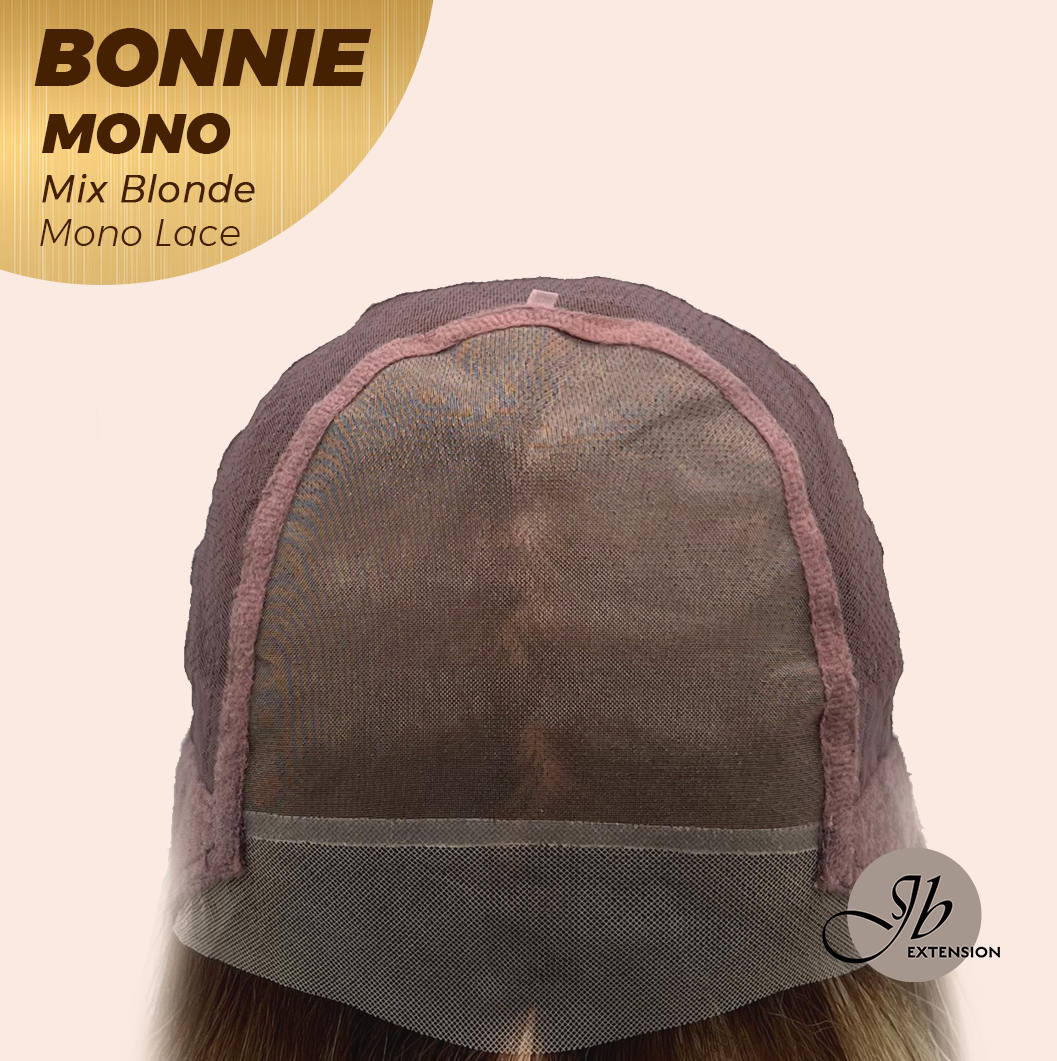 [PRE-ORDER] JBEXTENSION BONNIE MONO MIX BLONDE Full Monofilament Handmade Full Lace Full Hand Tied Wig 12 Inches Mix Blonde With Dark Root Mono Lace Handmade Futura Fiber Glueless Wig BONNIE MONO MIX BLONDE【BENDY EAR TABS】 Alexwigs