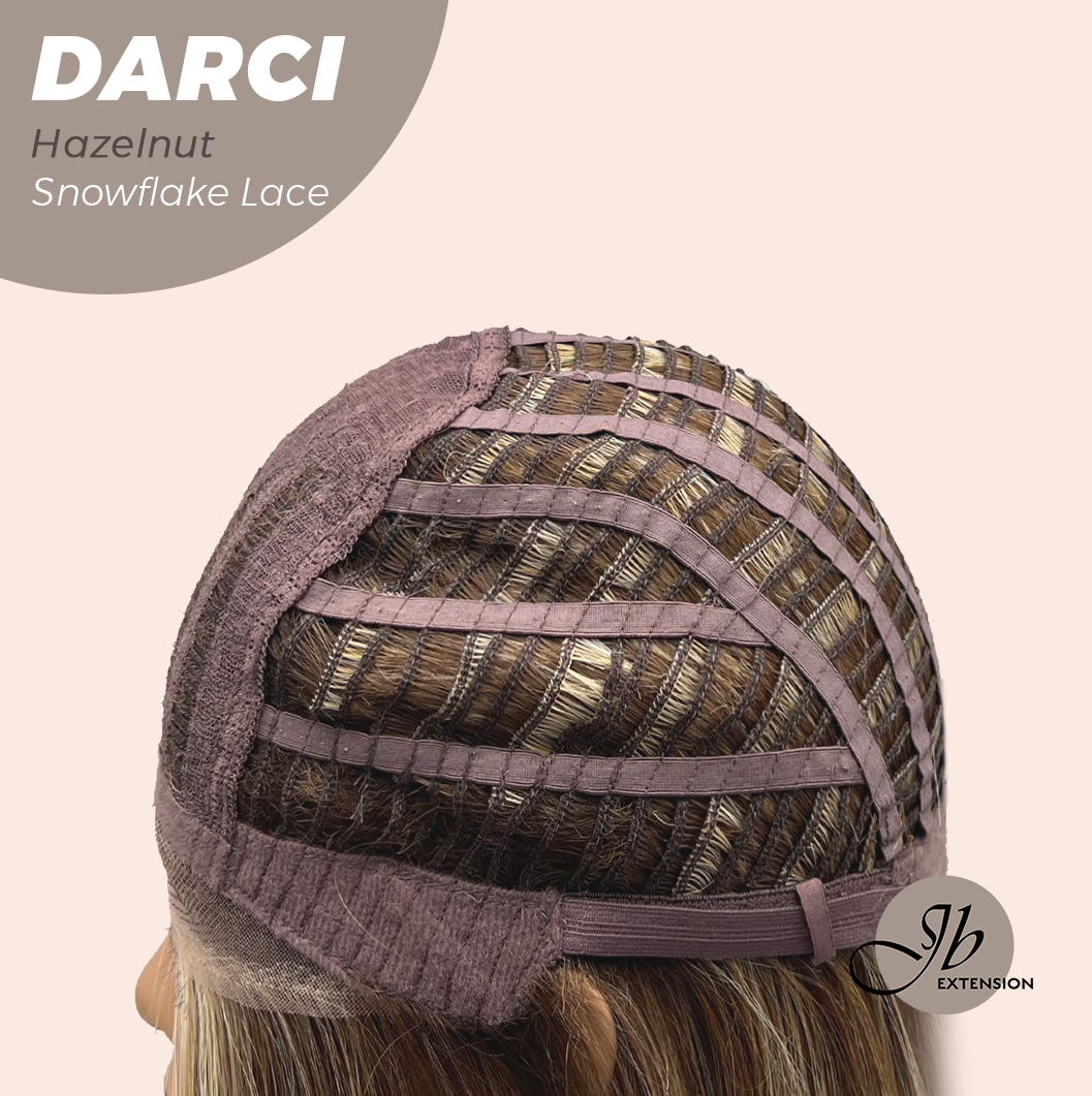 JBEXTENSION 25 Inches Hazelnut Blonde Highlight Pre-Cut Snowflake Lace Frontlace Glueless Wig DARCI HAZELNUT【PERMATEASE】【BENDY EAR TABS】 Alexwigs