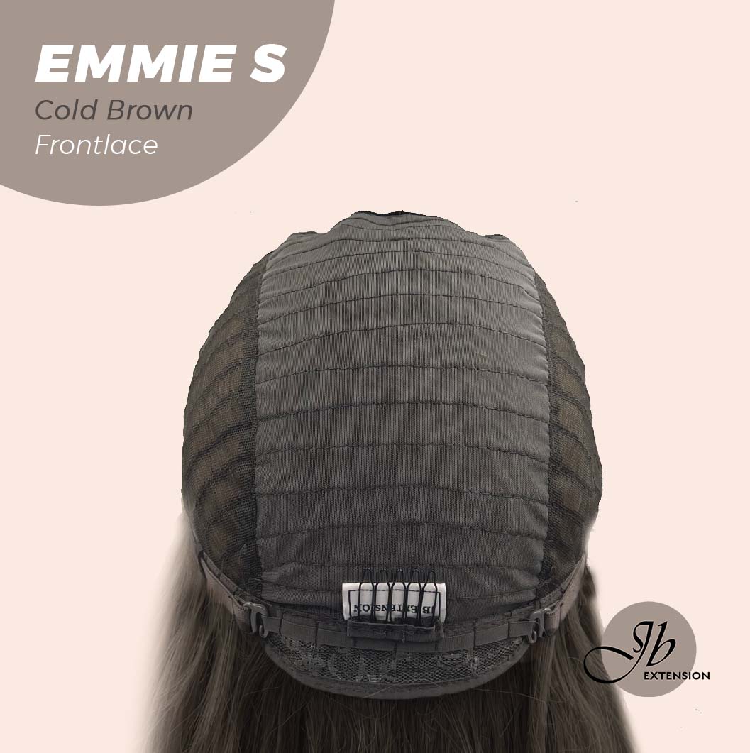 JBEXTENSION 22 Inches Curly Cold Brown Pre-Cut Frontlace Glueless Wig EMMIE S COLD BROWN Alexwigs