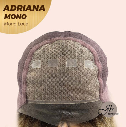 [PRE-ORDER] JBEXTENSION ADRIANA MONO Full Monofilament Handmade Full Lace Full Hand Tied Wig 14 Inches Blonde With Dark Root Wave Mono Lace Handmade Futura Fiber Wig With Anti-slip Silicone Strips Glueless Wig Adriana Mono【BENDY EAR TABS】 Alexwigs