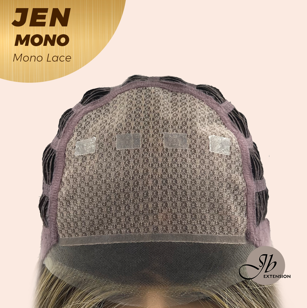 [PRE-ORDER] HOT OF SEASON -JBEXTENSION JEN MONO Monofilament Handmade Wig 6X5 Full Monofilament Hand Tied Top Wig 18 Inches Hazelnut Blonde Highlight Mono Lace Wig With Anti-slip Silicone Strips Glueless Wig JEN MONO【BENDY EAR TABS】 Alexwigs
