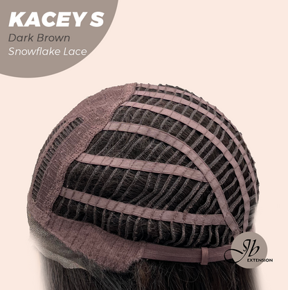 [PRE-ORDER] JBEXTENSION 20 Inches Dark Brown Pre-Cut Snowflake Lace Frontlace Glueless Wig KACEY S DARK BROWN【PERMATEASE】【BENDY EAR TABS】 Alexwigs
