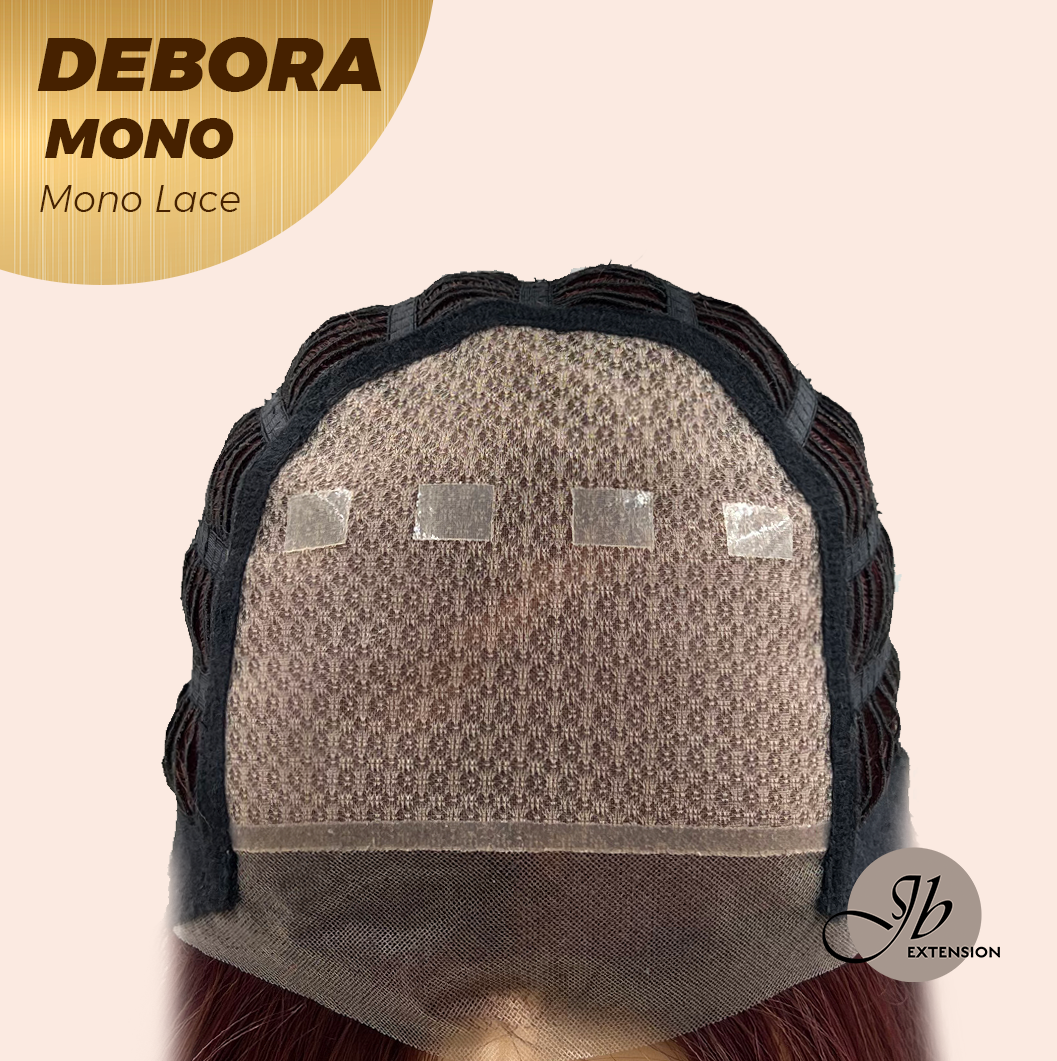 [PRE-ORDER] JBEXTENSION DEBORA MONO Monofilament Handmade Wig 6X5 Full Monofilament Hand Tied Top Wig 20 Inches Dark Red Mono Lace Wig With Anti-slip Silicone Strips Glueless Wig DEBORA MONO【BENDY EAR TABS】 Alexwigs
