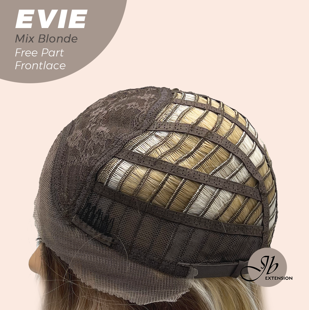 JBEXTENSION 22 Inches Mix Blonde Pre-Cut Free Part Frontlace Glueless Wig EVIE MIX BLONDE Alexwigs