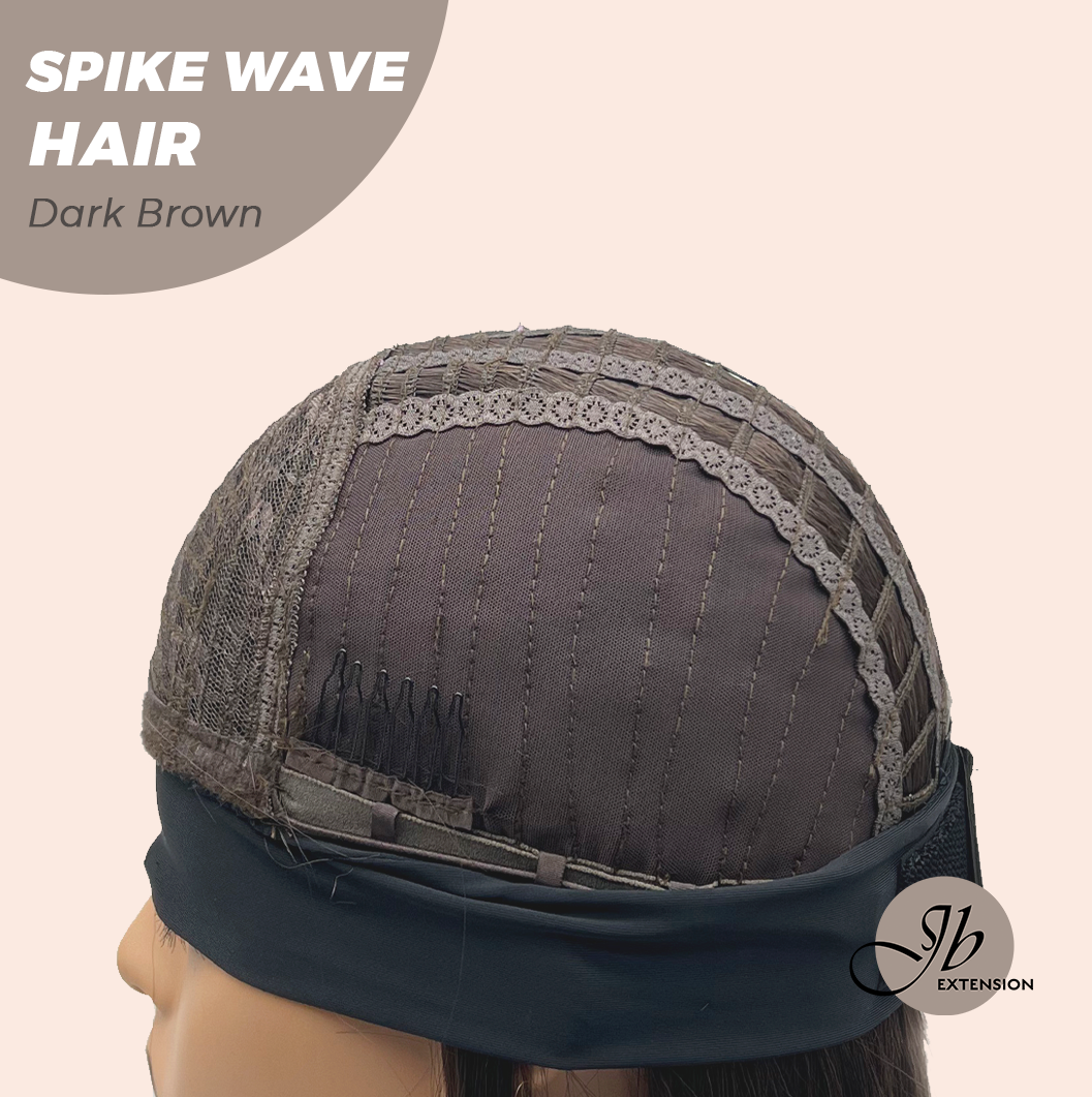 JBEXTENSION 24 Inches Long Curly Hair Dark Brown Headband Wig SPIKE WAVE HAIR - DARK BROWN Alexwigs