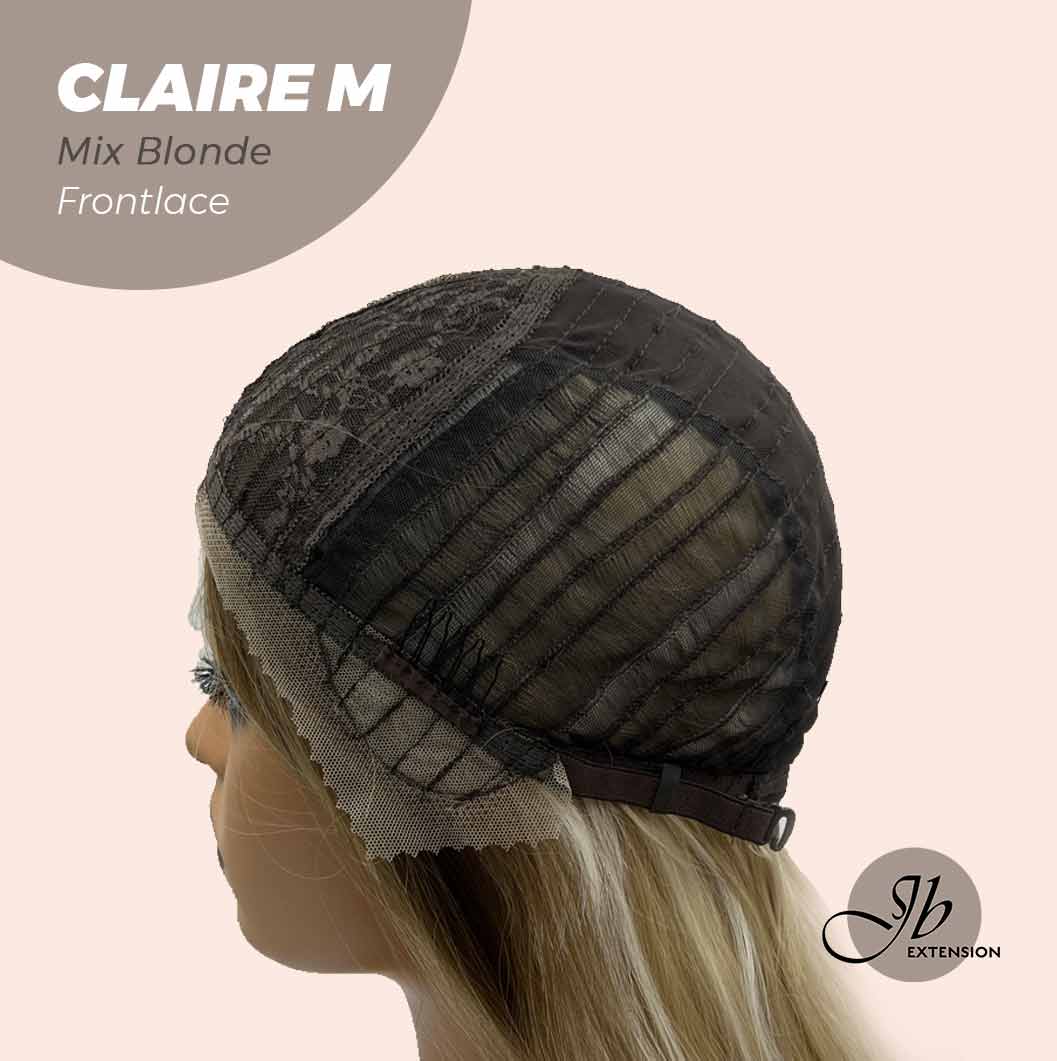 JBEXTENSION 22 Inches Body Wave Mix Blonde Pre-Cut Frontlace Glueless Wig CLAIRE M BLONDE Alexwigs