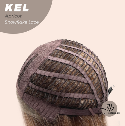 JBEXTENSION 22 Inches Apricot Pre-Cut Snowflake Lace Frontlace Glueless Wig KEL APRICOT【PERMATEASE】【BENDY EAR TABS】- S/M Alexwigs