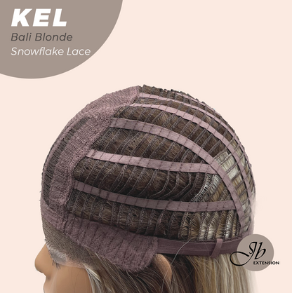 JBEXTENSION 22 Inches Bali Blonde Pre-Cut Snowflake Lace Frontlace Glueless Wig KEL BALI BLONDE【PERMATEASE】【BENDY EAR TABS】- M/L Alexwigs