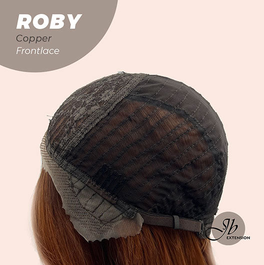 JBEXTENSION 22 Inches Copper Medium Length Women Pre-Cut Frontlace Glueless Wig ROBY COPPER Alexwigs