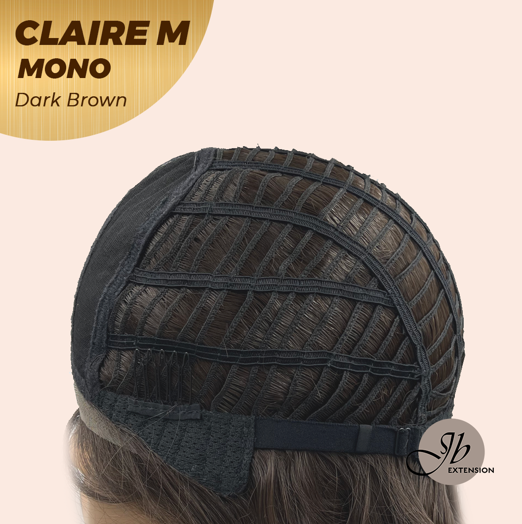 [PRE-ORDER] JBEXTENSION CLAIRE MONO DARK BROWN Partial Monofilament Wig 22 Inches Dark Brown Partial Mono Lace Glueless Wig CLAIRE MONO DARK BROWN【BENDY EAR TABS】 Alexwigs