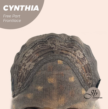 JBEXTENSION 25 Inches Auburn Highlight Pre-Cut Free Part Frontlace Glueless Wig CYNTHIA Alexwigs