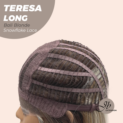 JBEXTENSION 22 Inches Long Bali Blonde Pre-Cut Snowflake Lace Frontlace Glueless Wig TERESA LONG BALI BLONDE【PERMATEASE】【BENDY EAR TABS】 Alexwigs