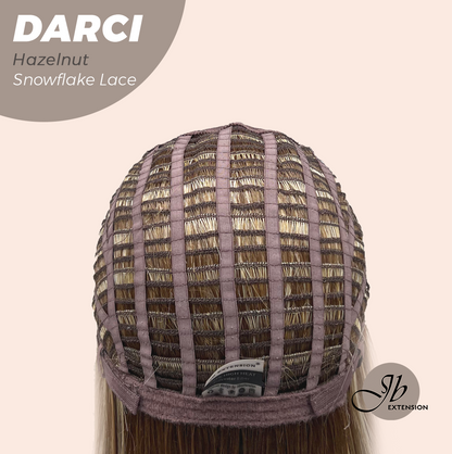 JBEXTENSION 25 Inches Hazelnut Blonde Highlight Pre-Cut Snowflake Lace Frontlace Glueless Wig DARCI HAZELNUT【PERMATEASE】【BENDY EAR TABS】 Alexwigs