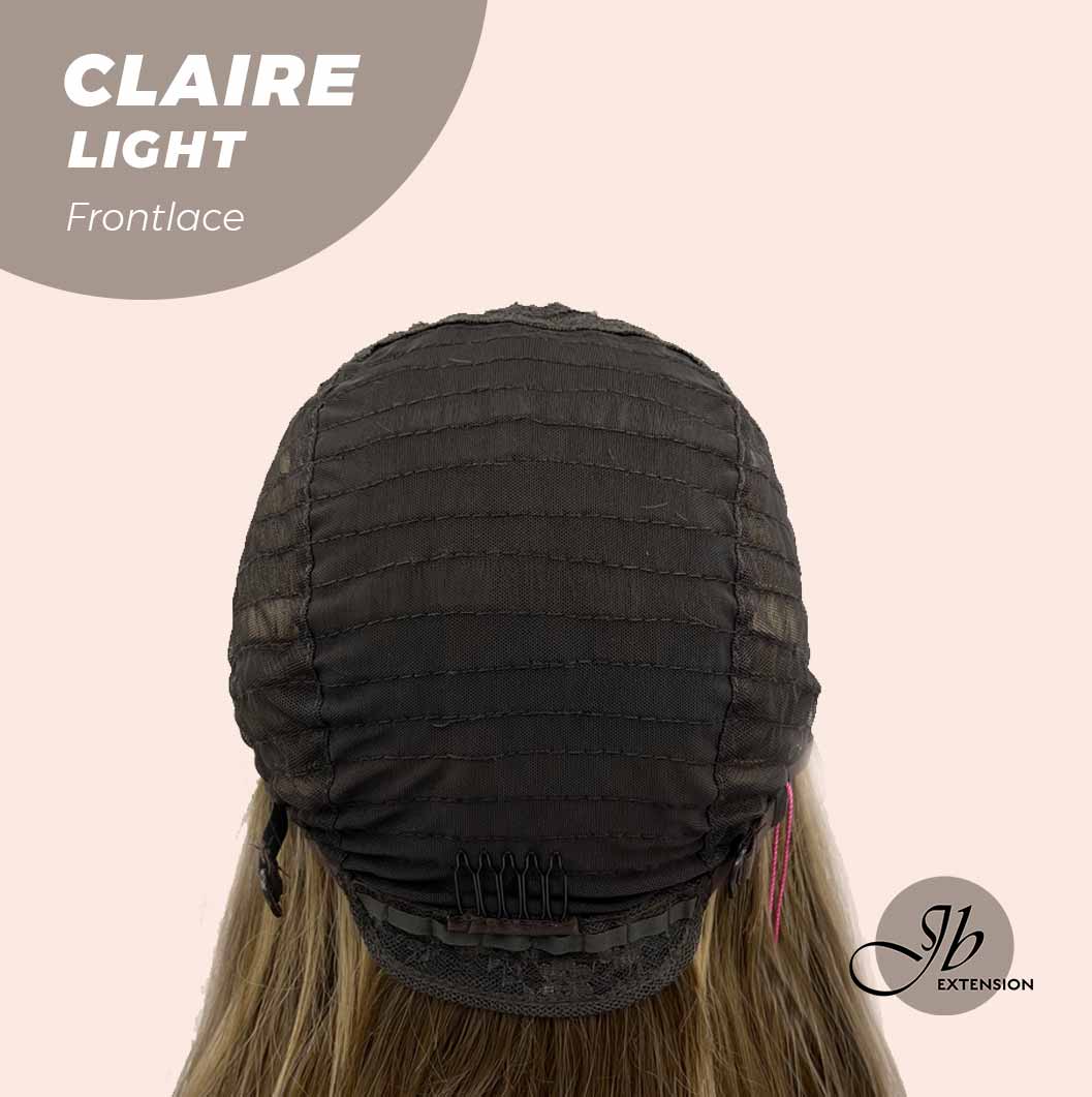 JBEXTENSION 24 Inches Body Wave Light Brown With Highlight Pre-Cut Frontlace Glueless Wig CLAIRE LIGHT Alexwigs