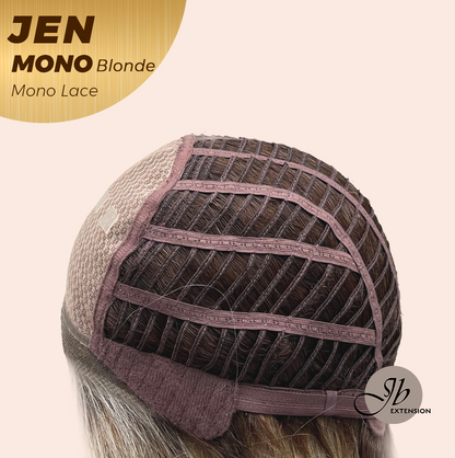 [PRE-ORDER] JBEXTENSION JEN MONO Monofilament Handmade Wig 6X5 Full Monofilament Hand Tied Top Wig 18 Inches Blonde Mono Lace Wig With Anti-slip Silicone Strips Glueless Wig JEN MONO BLONDE【BENDY EAR TABS】 Alexwigs
