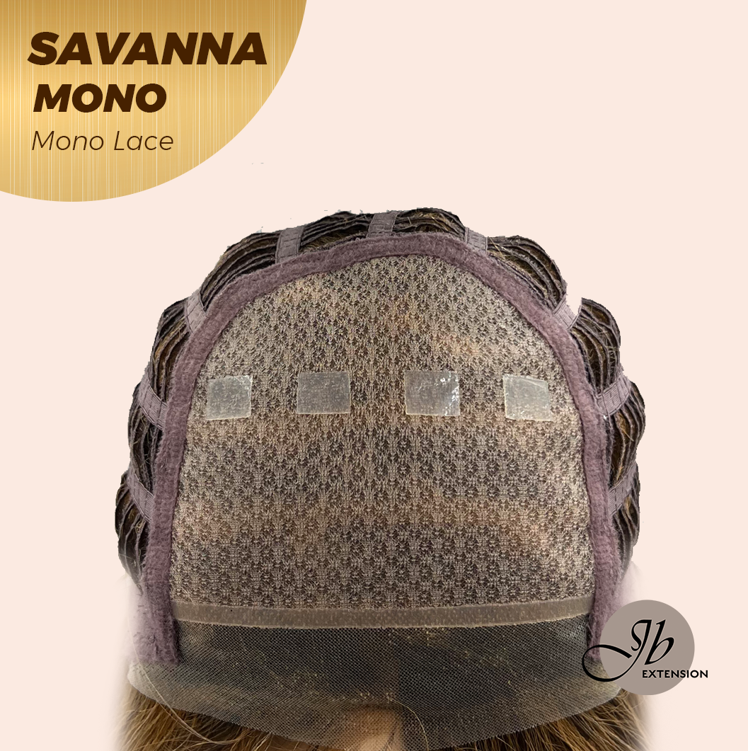 [PRE-ORDER] JBEXTENSION SAVANNA MONO Monofilament Handmade Wig 6X5 Full Monofilament Hand Tied Top Wig 16 Inches Brown With Highlight Wave Mono Lace Wig With Anti-slip Silicone Strips Glueless Wig SAVANNA MONO【BENDY EAR TABS】 Alexwigs