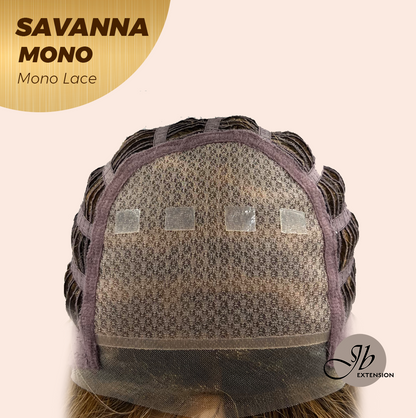 [PRE-ORDER] JBEXTENSION SAVANNA MONO Monofilament Handmade Wig 6X5 Full Monofilament Hand Tied Top Wig 16 Inches Brown With Highlight Wave Mono Lace Wig With Anti-slip Silicone Strips Glueless Wig SAVANNA MONO【BENDY EAR TABS】 Alexwigs