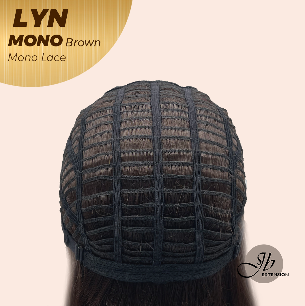 [PRE-ORDER] JBEXTENSION LYN MONO Partial Monofilament Wig 17 Inches Brown Partial Mono Lace Glueless Wig LYN MONO BROWN【BENDY EAR TABS】 Alexwigs