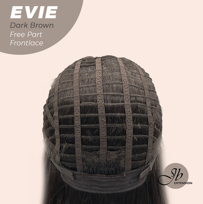 JBEXTENSION 22 Inches Dark Brown Pre-Cut Free Part Frontlace Glueless Wig EVIE DARK BROWN Alexwigs