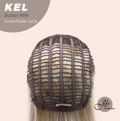 JBEXTENSION 22 Inches Butter Milk Pre-Cut Snowflake Lace Frontlace Glueless Wig KEL BUTTER MILK【PERMATEASE】【BENDY EAR TABS】- M/L Alexwigs