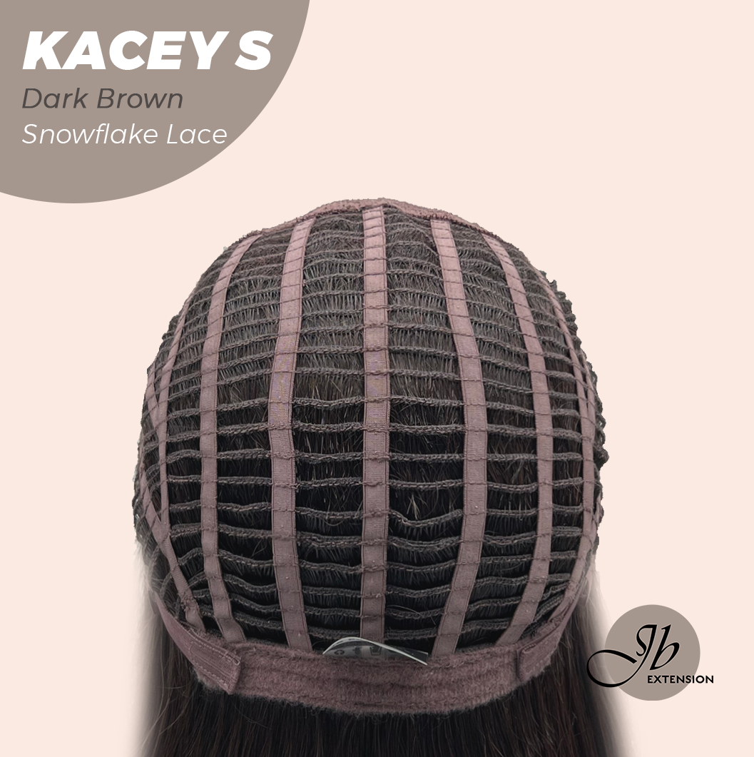 [PRE-ORDER] JBEXTENSION 20 Inches Dark Brown Pre-Cut Snowflake Lace Frontlace Glueless Wig KACEY S DARK BROWN【PERMATEASE】【BENDY EAR TABS】 Alexwigs