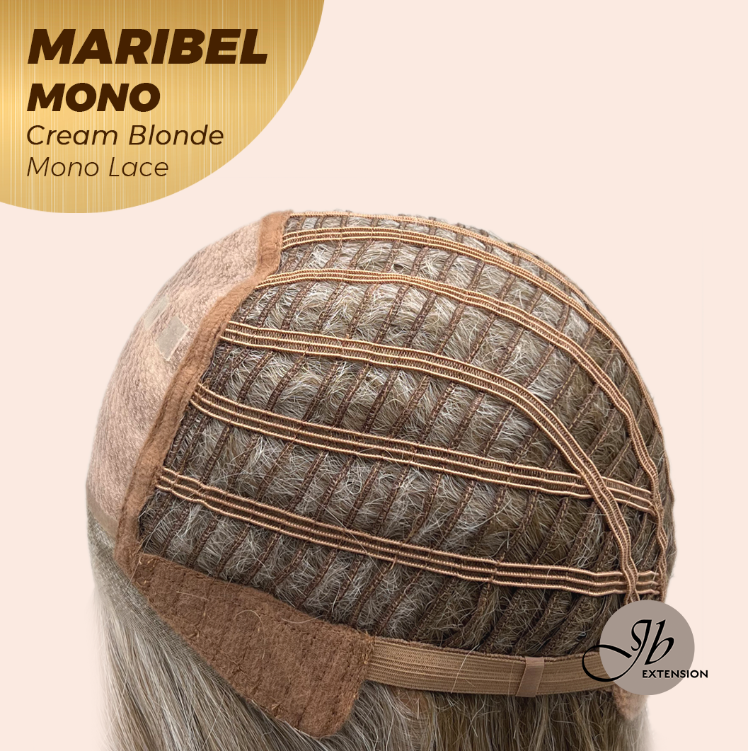 [PRE-ORDER] JBEXTENSION MARIBEL MONO CREAM BLONDE Monofilament Handmade Wig 6X5 Full Monofilament Hand Tied Top Wig 16 Inches Cream Blonde Wave Mono Lace Wig With Anti-slip Silicone Strips Glueless Wig MARIBEL MONO CREAM BLONDE【BENDY EAR TABS】 Alexwigs