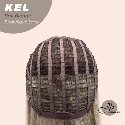 JBEXTENSION 22 Inches Bali Blonde Pre-Cut Snowflake Lace Frontlace Glueless Wig KEL BALI BLONDE【PERMATEASE】【BENDY EAR TABS】- M/L Alexwigs