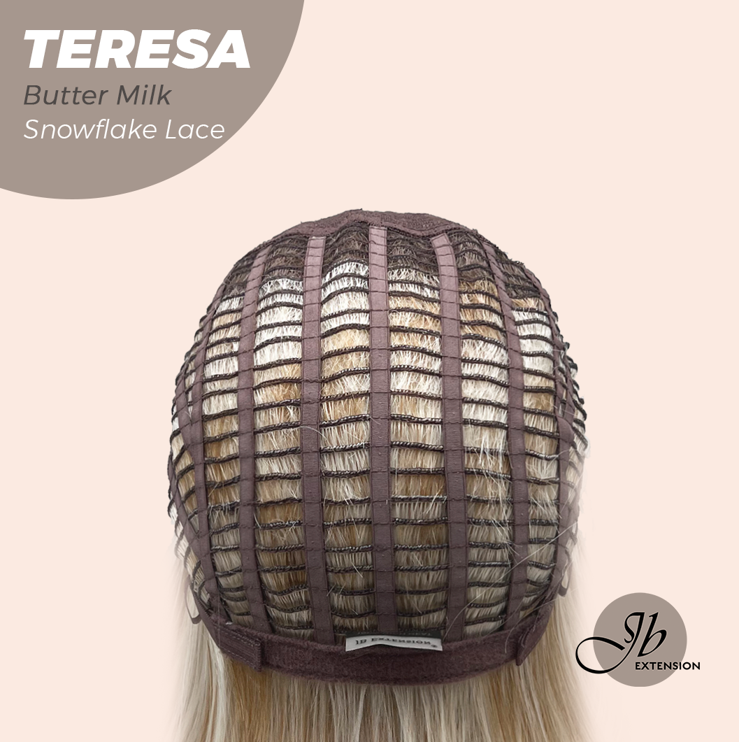 [PRE-ORDER] JBEXTENSION 18 Inches Butter Milk Pre-Cut Snowflake Lace Frontlace Glueless Wig TERESA BUTTER MILK【PERMATEASE】【BENDY EAR TABS】 Alexwigs