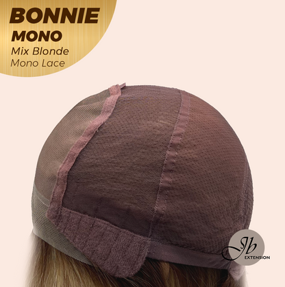 [PRE-ORDER] JBEXTENSION BONNIE MONO MIX BLONDE Full Monofilament Handmade Full Lace Full Hand Tied Wig 12 Inches Mix Blonde With Dark Root Mono Lace Handmade Futura Fiber Glueless Wig BONNIE MONO MIX BLONDE【BENDY EAR TABS】 Alexwigs