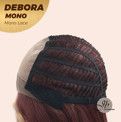 [PRE-ORDER] HOT OF SEASON - DEBORA MONO Monofilament Handmade Wig 6X5 Full Monofilament Hand Tied Top Wig 20 Inches Dark Red Mono Lace Wig With Anti-slip Silicone Strips Glueless Wig DEBORA MONO【BENDY EAR TABS】 Alexwigs