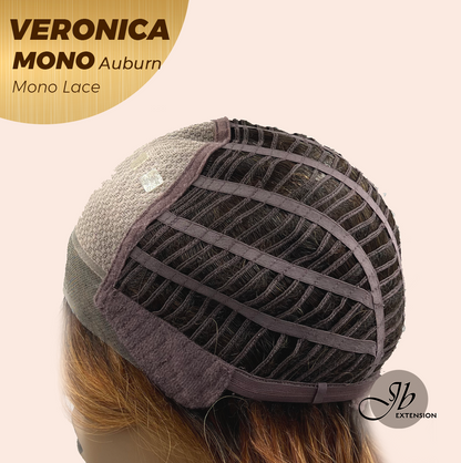 [PRE-ORDER] JBEXTENSION VERONICA MONO Monofilament Handmade Wig 6X5 Full Monofilament Hand Tied Top Wig 12 Inches Auburn Wave Mono Lace Wig With Anti-slip Silicone Strips Glueless Wig VERONICA MONO AUBURN【BENDY EAR TABS】 Alexwigs