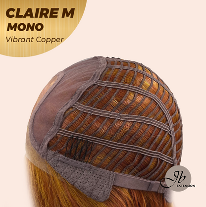 [PRE-ORDER] HOT OF SEASON -  CLAIRE MONO VIBRANT COPPER Partial Monofilament Wig 22 Inches Vibrant Copper Partial Mono Lace Glueless Wig Claire Mono Vibrant Copper【BENDY EAR TABS】 Alexwigs
