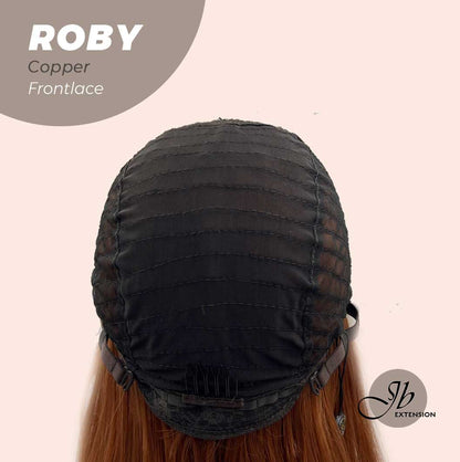 JBEXTENSION 22 Inches Copper Medium Length Women Pre-Cut Frontlace Glueless Wig ROBY COPPER Alexwigs