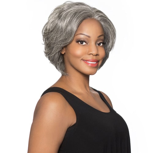 Foxy Silver Human Hair Lace Front Wig - PARKER Alexwigs