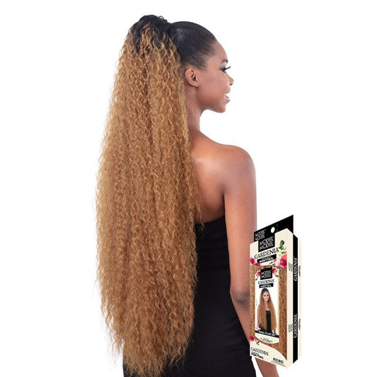 Model Model Gardenia Drawstring Ponytail - BABY CURL 36" Alexwigs