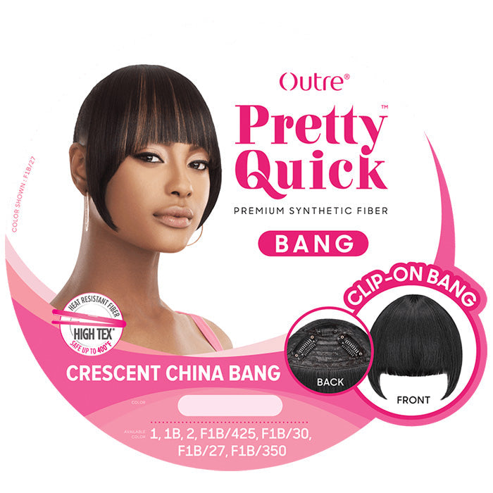 Outre Pretty Quick Clip-on Bang - CRESCENT CHINA BANG Alexwigs