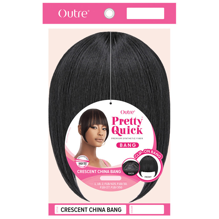 Outre Pretty Quick Clip-on Bang - CRESCENT CHINA BANG Alexwigs