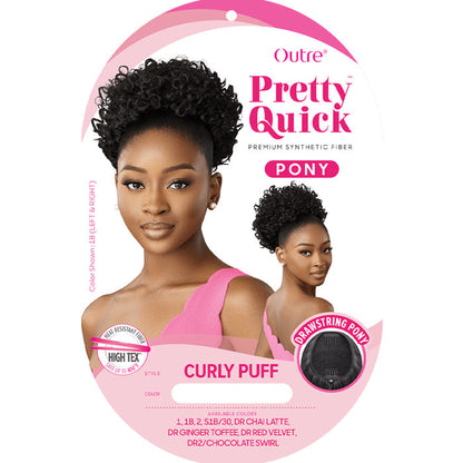 Outre Pretty Quick Drawstring Ponytails - CURLY PUFF Alexwigs