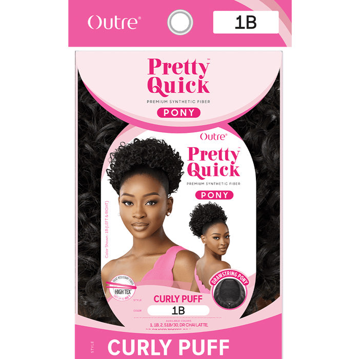 Outre Pretty Quick Drawstring Ponytails - CURLY PUFF Alexwigs