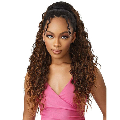Outre Pretty Quick Drawstring Wet & Wavy Ponytail - BEACH WAVE 28" Alexwigs
