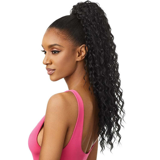 Outre Pretty Quick Wet & Wavy Drawstring Ponytail - DEEP CURL 24" Alexwigs