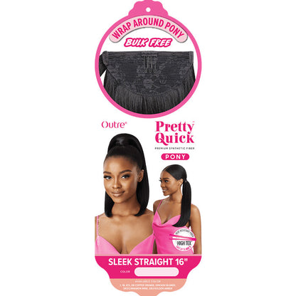 Outre Pretty Quick Wrap Around Pony Bulk Free Ponytail - SLEEK STRAIGHT 16" Alexwigs