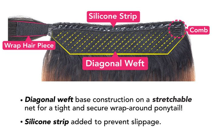 Mayde Pony Pro Stretch & Lock Ponytail - CURLEE PRO 24" Alexwigs
