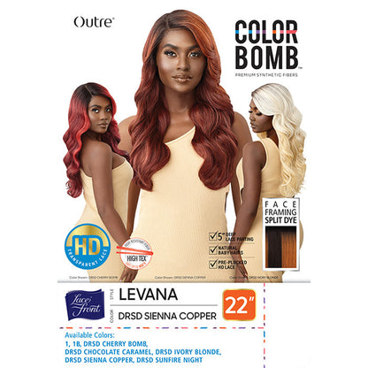 Outre Color Bomb 5" Deep Part HD Lace Front Wig - LEVANA Alexwigs