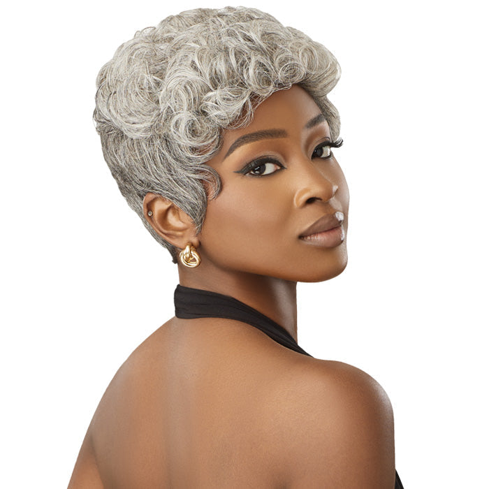 Outre Fab & Fly 100% Human Hair Gray Glamour Full Wig - HH-JOAN Alexwigs