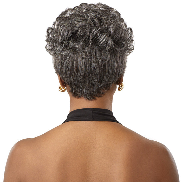 Outre Fab & Fly 100% Human Hair Gray Glamour Full Wig - HH-JOAN Alexwigs