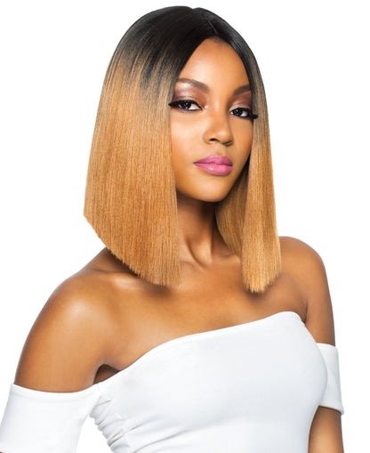 Outre Blunt Cut Swiss Lace Synthetic I-Parting Lace Front Wig JANELLE Alexwigs