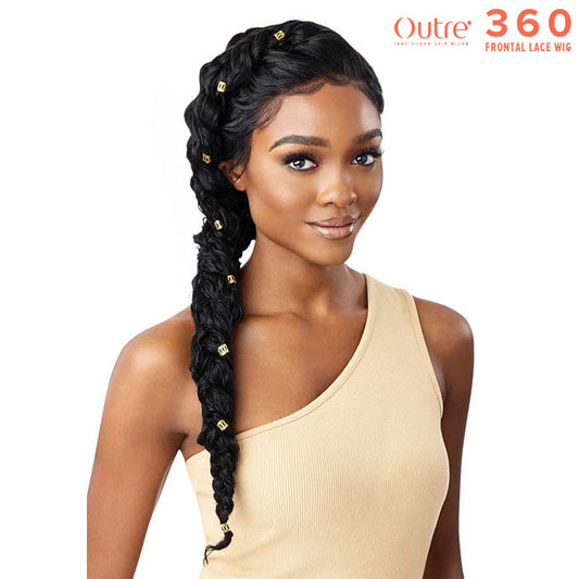 Outre 360 Frontal Lace 100% Human Hair Blend 13X6 HD Lace Front Wig - KAYREENA Alexwigs