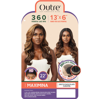Outre 100% Human Hair Blend Glueless 360 HD 13x6 Hand-Tied Lace Wig - MAXIMINA Alexwigs